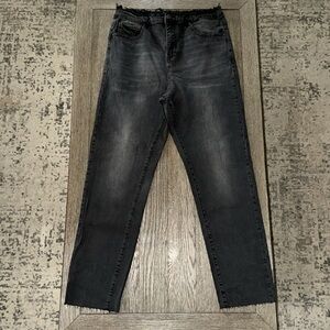 Val Kristopher Raw Seam Black Denim Jeans 34